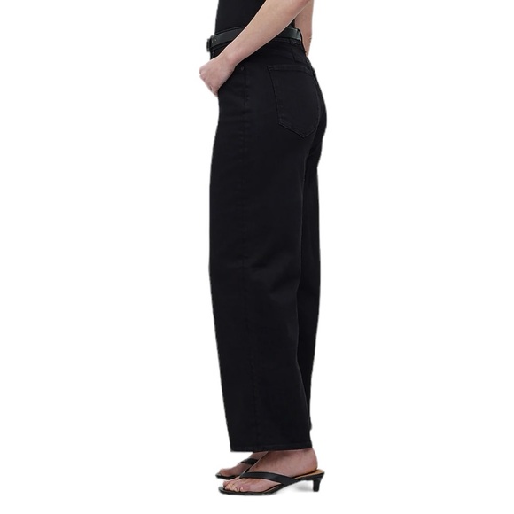 Madewell The Curvy Perfect Wide Leg Jean in Black Rinse Wash - Picture 3 of 14